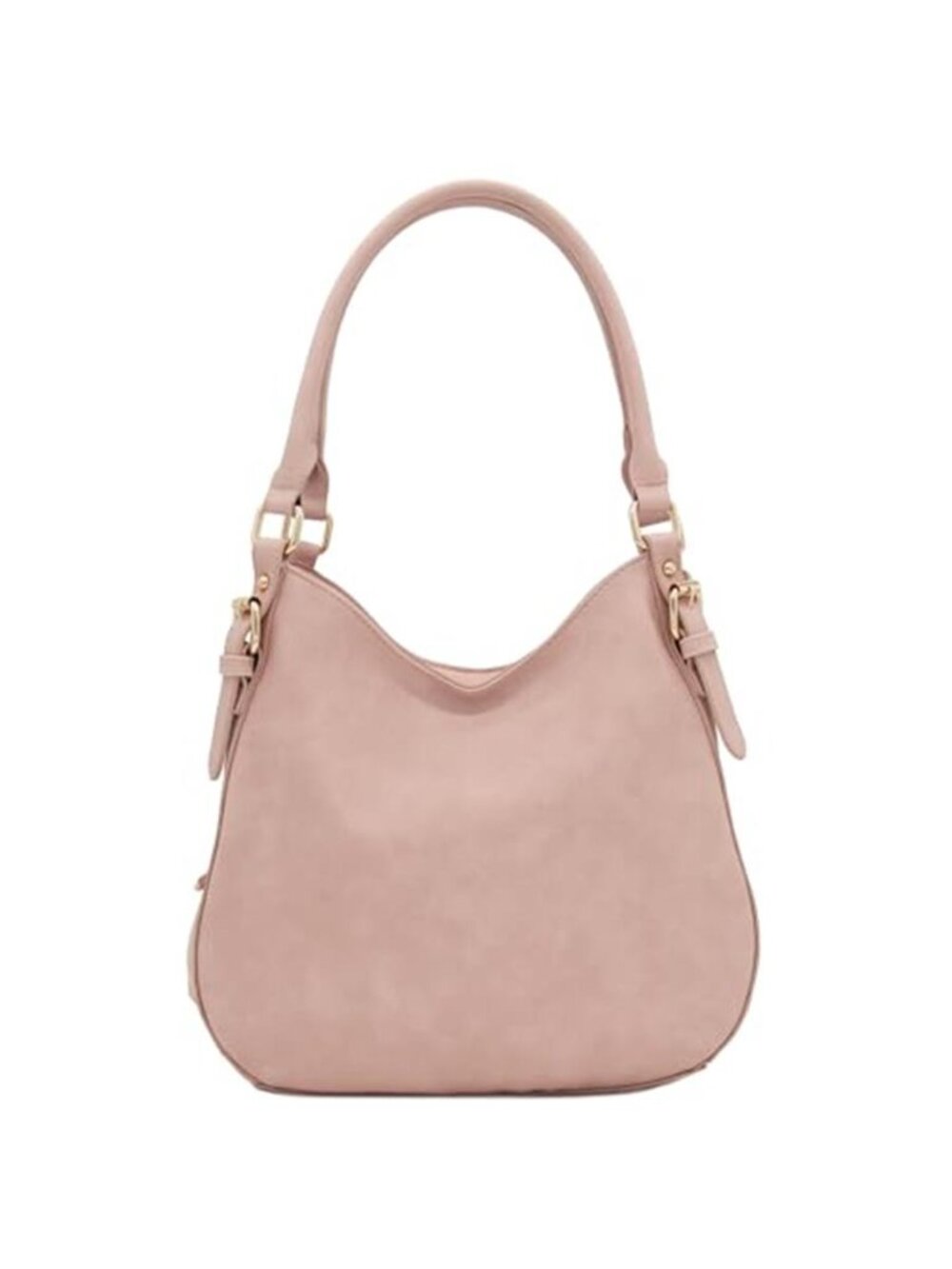 Medium Faux Leather Hobo Shoulder Bag Zip Top Handbag Tote Purse Everyday Carry - Picture 1 of 6